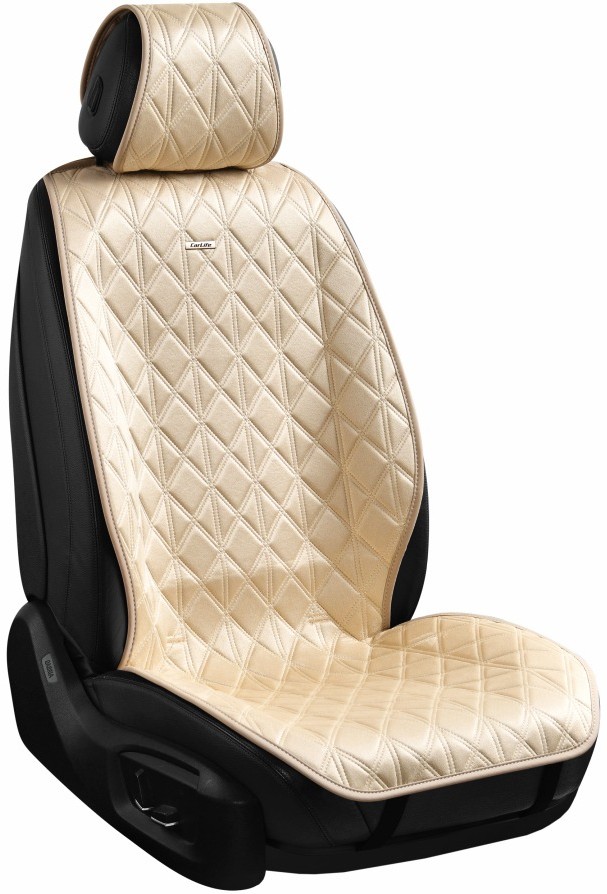 Комплект накидок на сидіння автомобіля CarLife Nitro biege (SC40304) - Фото 1
