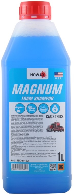 Шампунь для авто NOWAX суперконцентрат для ручної мийки Magnum Foam Shampoo 1 л (NX01162) - Фото 1