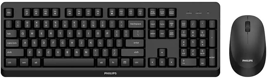 Клавиатура+мышь беспроводная Philips SPT6307BL/00 UA Black - Фото 1