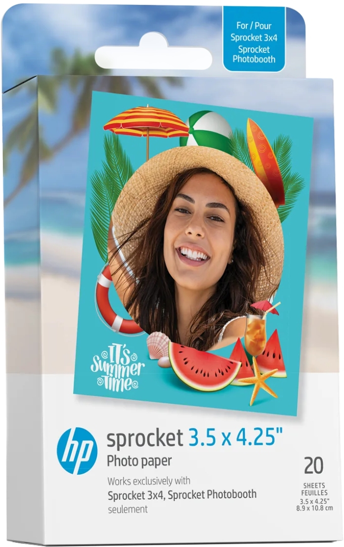 Фотоплёнка HP Sprocket Zink 3.5"x4.25" 20 шт. (HPIZ3X420) - Фото 1