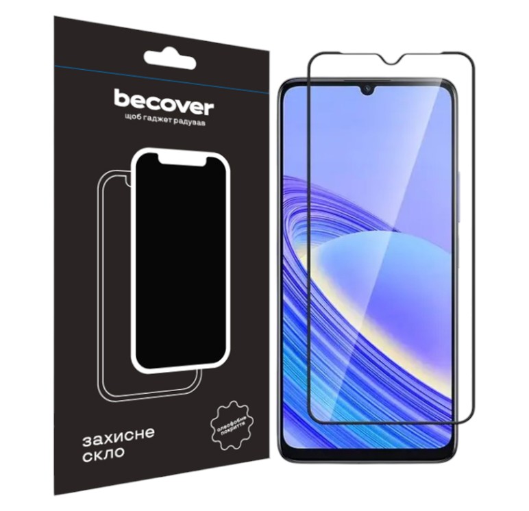 Защитное стекло для смартфона BeCover for TCL 40 SE (T610K2) Black (711380) - Фото 1