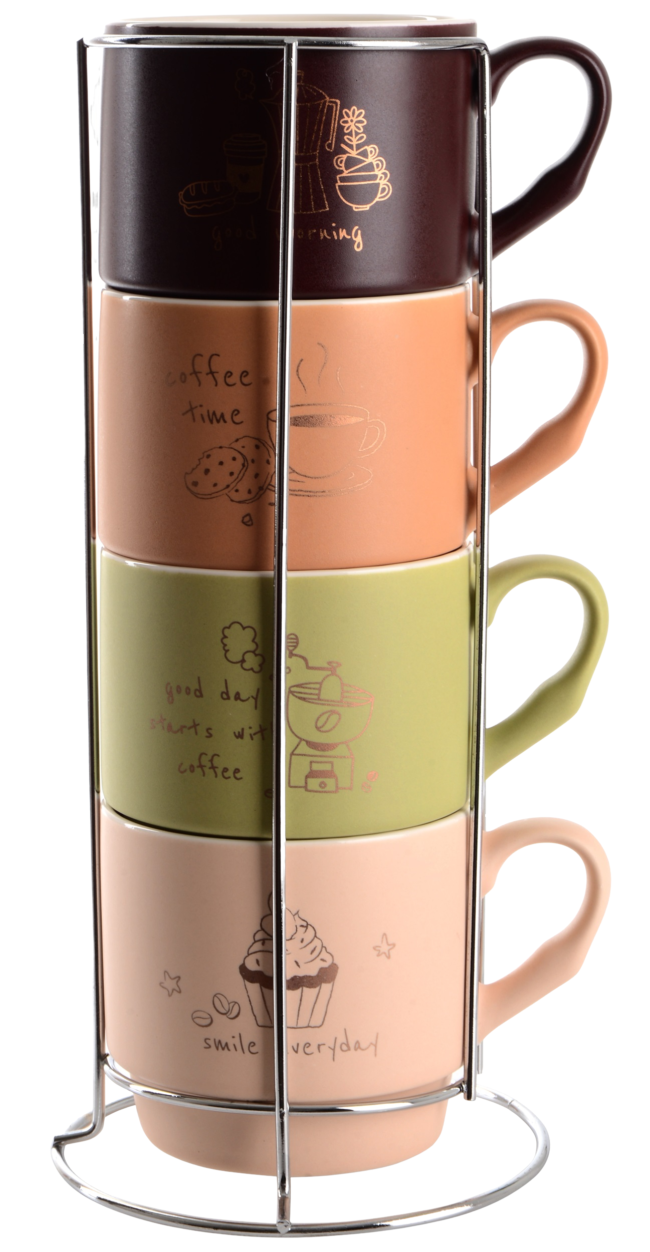 Набір чашок Limited Edition Morning Coffee 4х340 мл (B248-E0963) - Фото 1