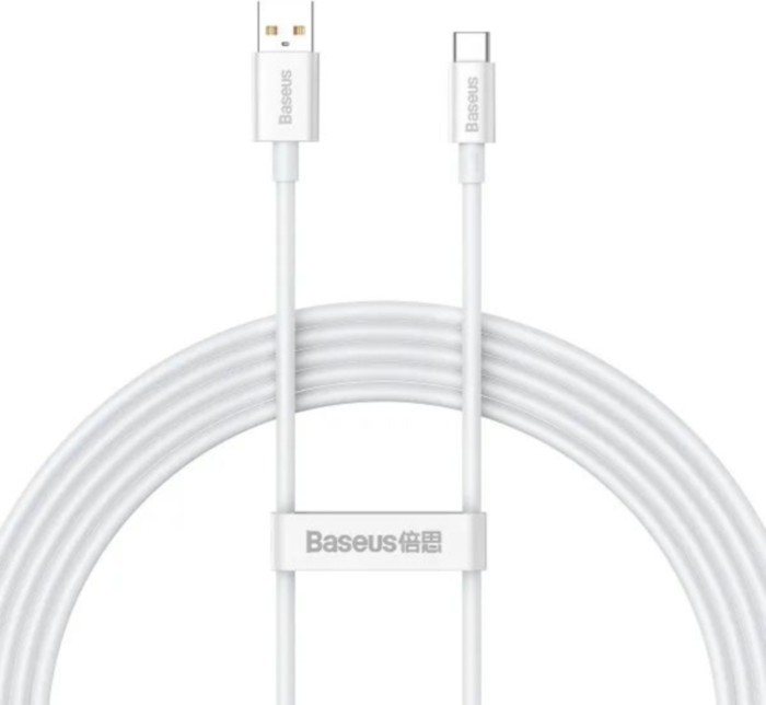 Кабель синхронизации данных Baseus Superior Series Fast Charging Data Cable USB to Type-C 100W 2m Moon White (P10320102214-03) - Фото 1