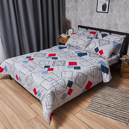 Пододеяльник двуспальный евро Moon&Star Бязь Gold Люкс Urban Grid King Size 220x240 см (MS-870000764) - Фото 1