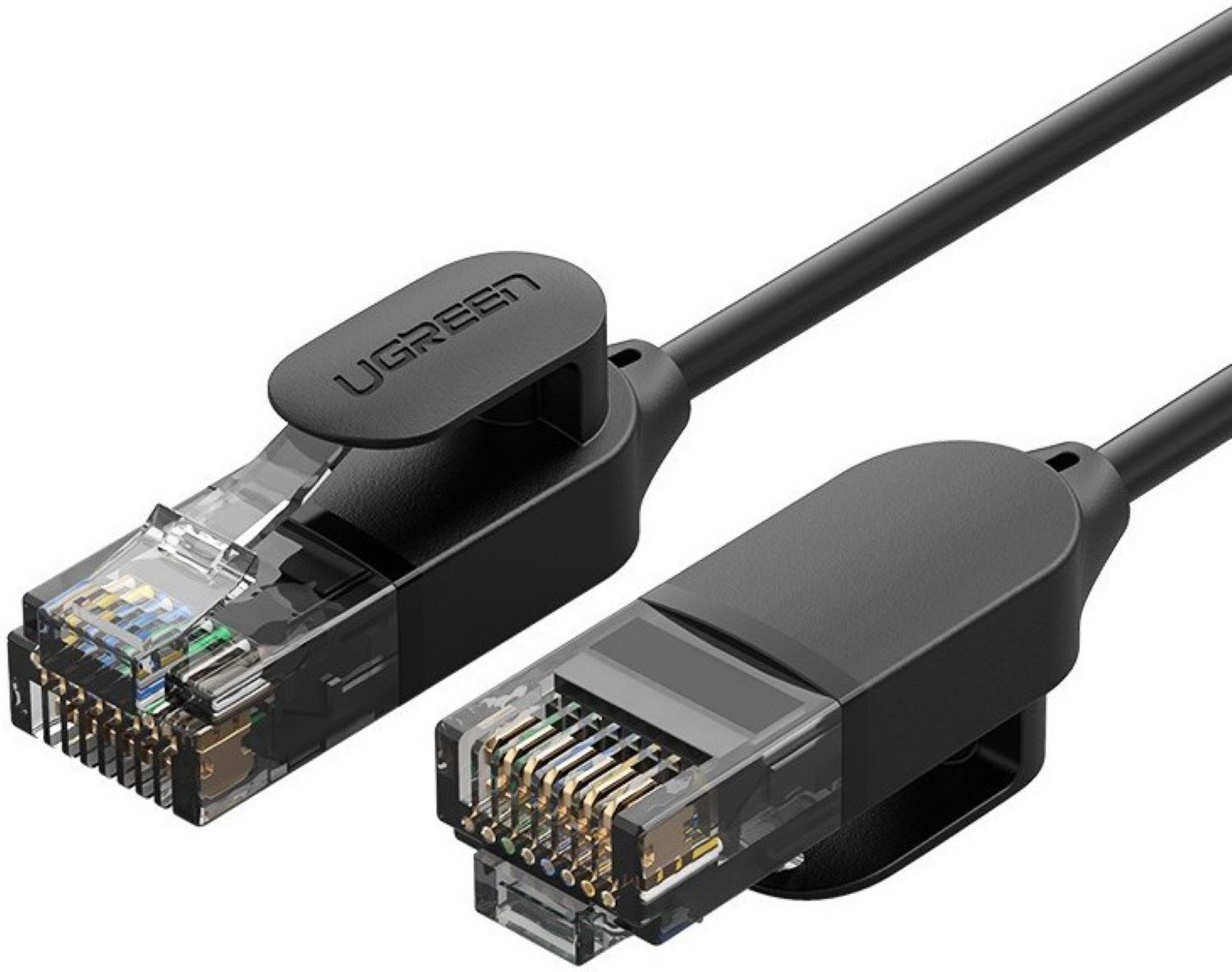 Кабель патч-корд UGREEN NW122 CAT 6A Pure Copper Ethernet Cable OD2.8 1m Black (70332) - Фото 1