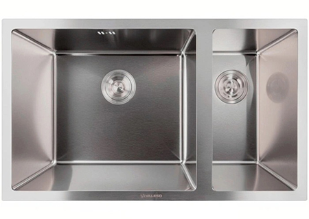 Мойка кухонная VALESO 76х45 нержавейка монтаж под столешницу Handmade (3.0/0.8) - Фото 1