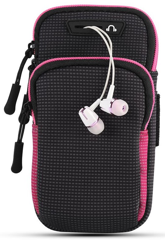 Чехол для смартфона BeCover BC0011 6.5'' Black/Pink (705345) + органайзер для наушников - Фото 1