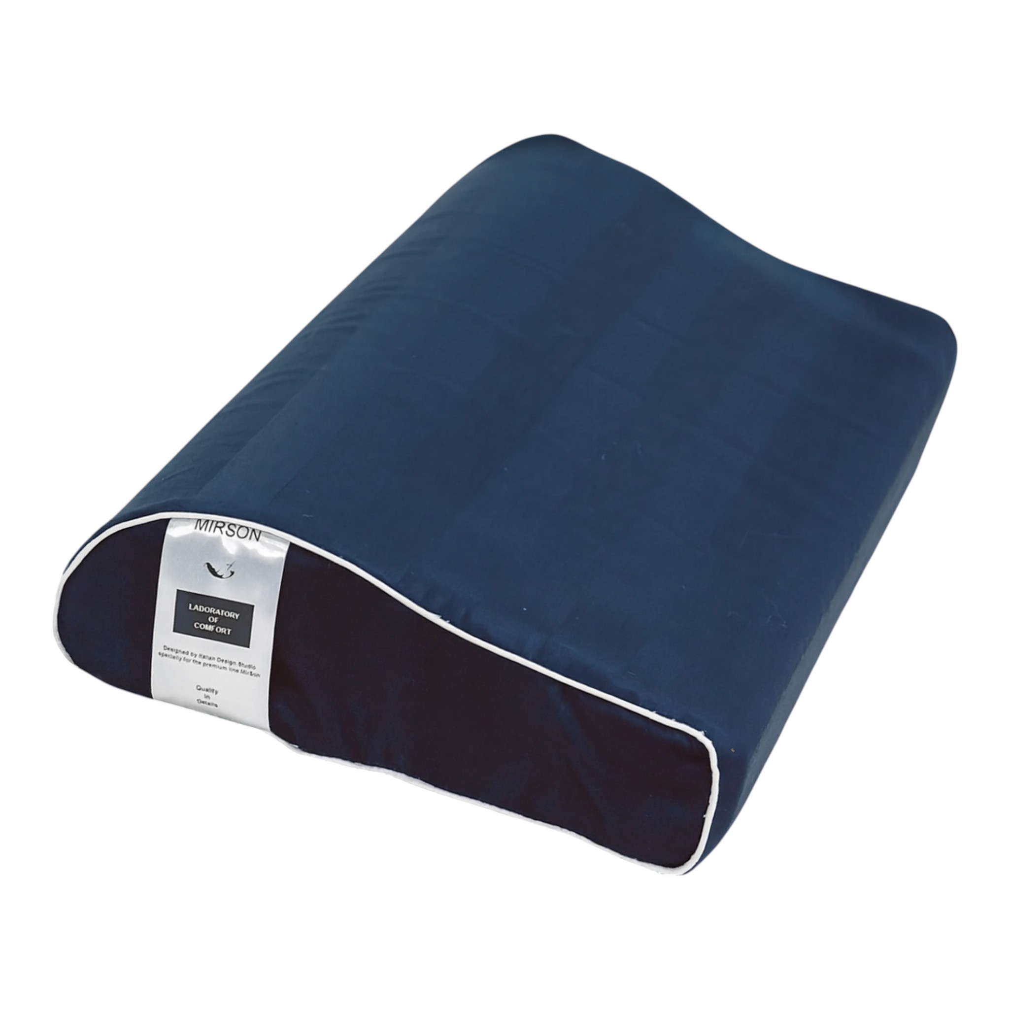 Подушка ортопедична MirSon №7067 Elite Noble stripe Blue sea KIDDY Boy 500х290х50/80 - Фото 1