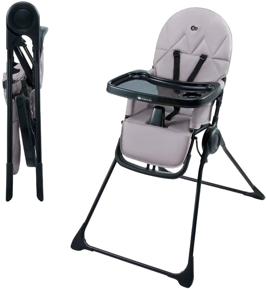 Стульчик для кормления классический Kinderkraft Binci Grey (KHBINC00GRY0000) - Фото 1