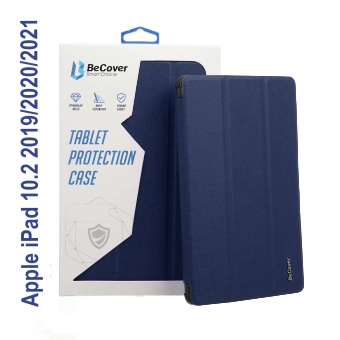 Чехол для планшета BeCover Tri Fold Soft TPU Silicone for Apple iPad 10.2 2019/2020/2021 Deep Blue (706882) - Фото 1