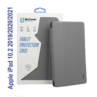 Чохол для планшету BeCover Tri Fold Soft TPU Silicone for Apple iPad 10.2 2019/2020/2021 Gray (706885) - Фото 1