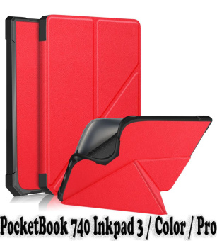 Чехол для электронной книги BeCover Ultra Slim Origami for PocketBook 740 Inkpad 3/Color/Pro Red (707457) - Фото 1