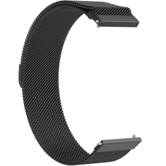 Ремешок для смарт-часов BeCover Milanese Style for Xiaomi iMi KW66 (22mm)/Mi Watch Color/Haylou LS01/Watch S1 Active Black (707743) - Фото 1