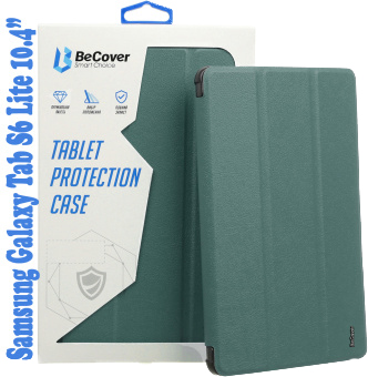 Чохол для планшета BeCover Soft Edge for Samsung Galaxy Tab S6 Lite 10.4 P610/P613/P615/P619 Dark Green (708353) - Фото 1