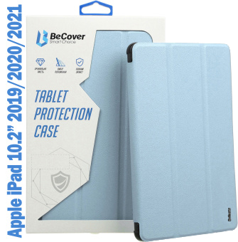 Чехол для планшета BeCover Tri Fold Soft TPU Silicone for Apple iPad 10.2 2019/2020/2021 Light Blue (708515) - Фото 1