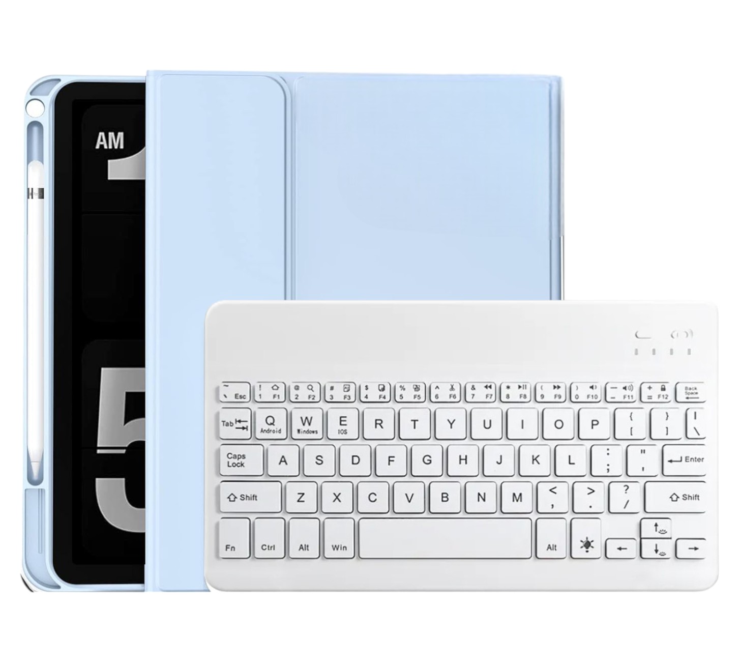 Чехол для планшета BeCover с беспроводной клавиатурой for Apple iPad Pro 11" M4 2024 Light Blue (713000) - Фото 1