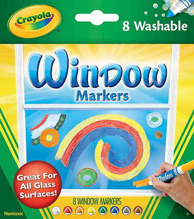 Фломастеры Crayola для рисования на стекле (washable), 8 шт. (58-8165) - Фото 1