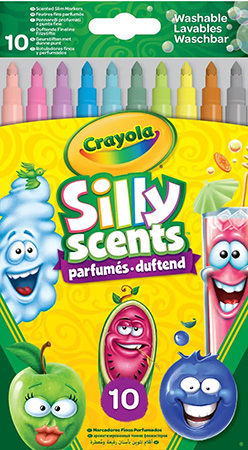 Фломастеры Crayola Silly Scents тонкая линия (washable) с ароматом 10 шт. (58-5071G) - Фото 1