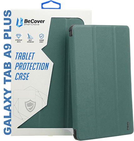 Чехол для планшета BeCover Smart Case for Samsung Galaxy Tab A9 Plus SM-X210/SM-X215/SM-X216 11.0" Dark Green (710307) - Фото 1