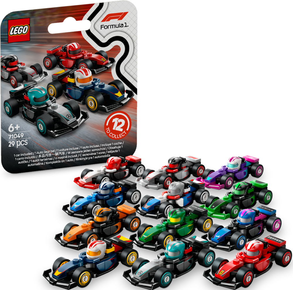Конструктор LEGO Minifigures Колекційні автомобілі для перегонів F1® (71049) - Фото 1