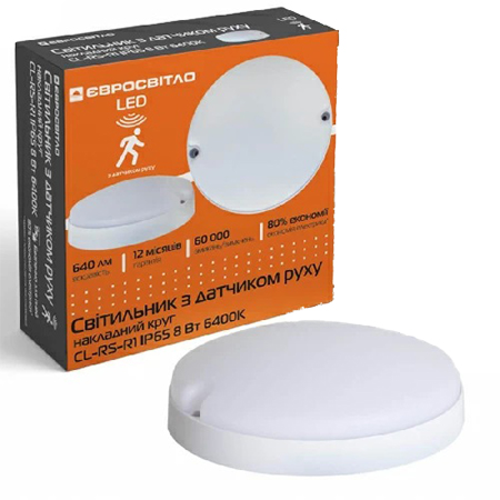 Світлодіодний світильник Євросвітло LED накладний CL-RS-R1 IP65 8 Вт 6400К (000059211) - Фото 1