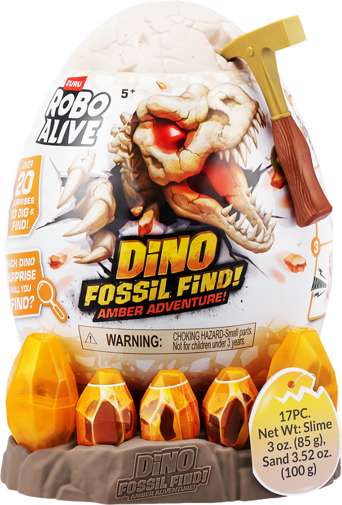 Интерактивная игрушка сюрприз Pets & Robo Alive S1 – ЯНТАРНЫЕ РАСКОПКИ ДИНОЗАВРА в ассортименте (71153) - Фото 1