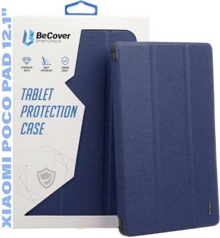 Чехол для планшета BeCover Smart Case for Xiaomi Poco Pad 12.1" Deep Blue (711558) - Фото 1