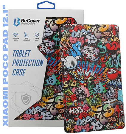 Чехол для планшета BeCover Smart Case for Xiaomi Poco Pad 12.1" Graffiti (711569) - Фото 1