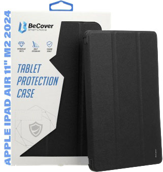 Чехол для планшета BeCover Soft Edge TPU с креплением Apple Pencil for Apple iPad Air 11'' (M2)/iPad Air 11'' (M3) Black (711702) - Фото 1
