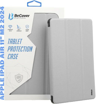 Чехол для планшета BeCover Soft Edge TPU с креплением Apple Pencil for Apple iPad Air 11'' (M2)/iPad Air 11'' (M3) Gray (711705) - Фото 1