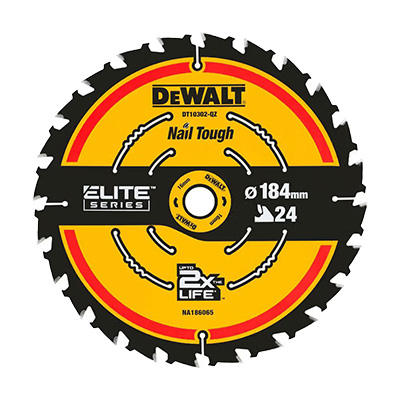 Круг отрезной по дереву DeWALT EXTREME 184х16х24 (DT10302) - Фото 1
