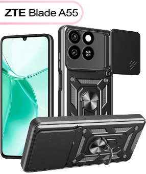 Чохол для смартфону BeCover Military for ZTE Blade A55 Black (713550) - Фото 1