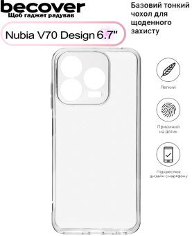 Чехол для смартфона BeCover for Nubia V70 Design Transparancy (713563) - Фото 1