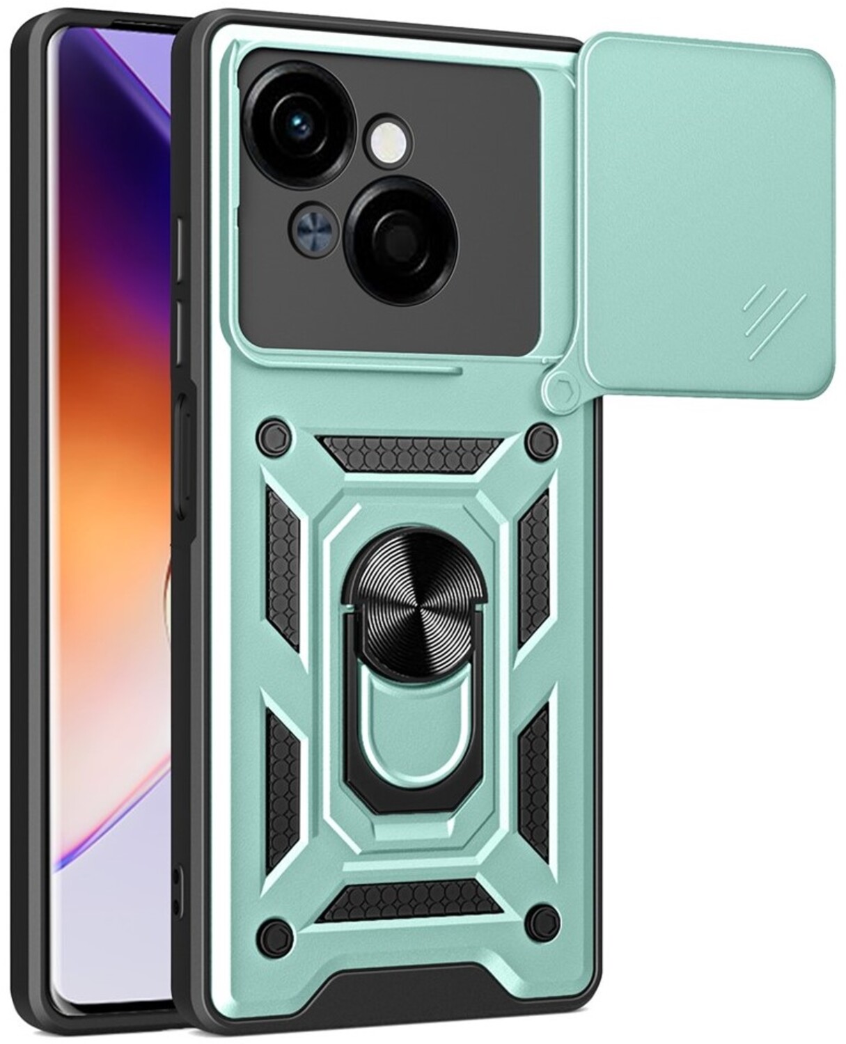 Чохол для смартфону BeCover Military for Tecno Spark Go 2025/ Pop 9 4G (KL4h) Dark Green (713681) - Фото 1