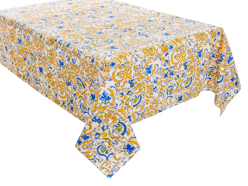 Скатертина прямокутна Lefard Tiles amarillo 140х180 см (715-278) - Фото 1
