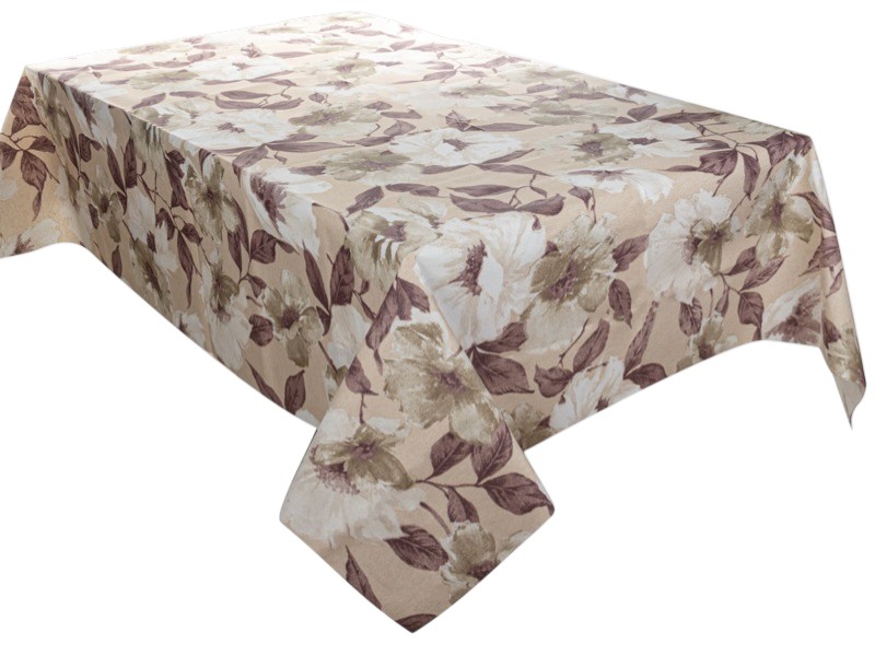 Скатертина прямокутна Lefard водовідштовхувальна Magic коричневий 140х180 см (715-439) - Фото 1