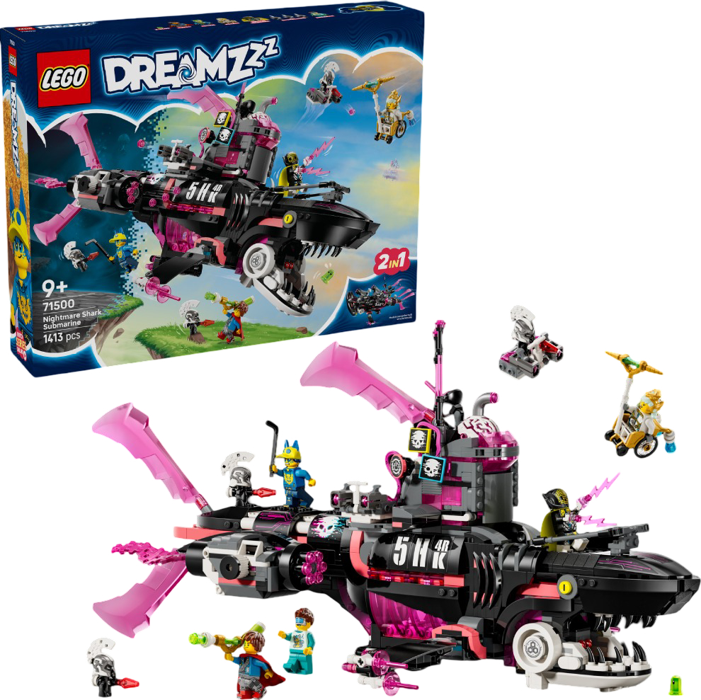 Конструктор LEGO DREAMZzz Страхітливий підводний човен «Акула» (71500) - Фото 1