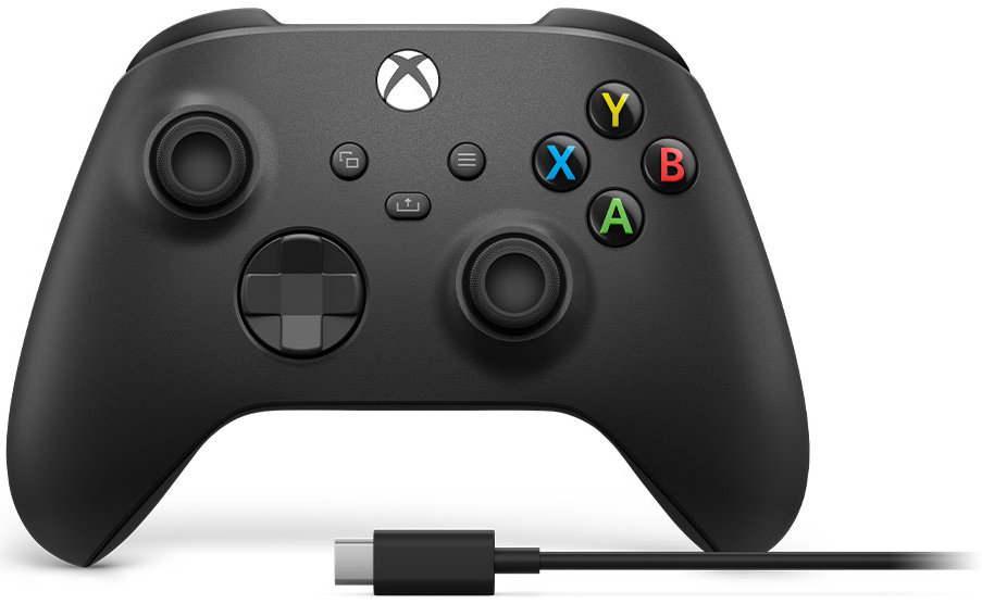 Геймпад Xbox Wireless Controller Carbon Black + USB - Фото 1