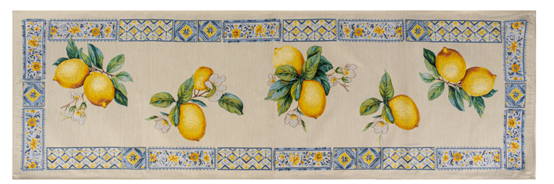 Купити Скатертина раннер Lefard Сицилійський лимон 47х140 см (716-218) - Фото 1 Скатертина раннер Lefard Сицилійський лимон 47х140 см (716-218) - Фото 1