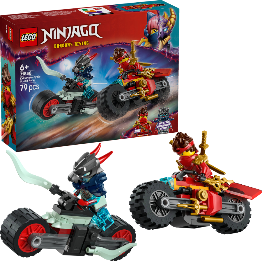 Конструктор LEGO Ninjago Скоростные гонки Кая на мотоцикле (71838) - Фото 1