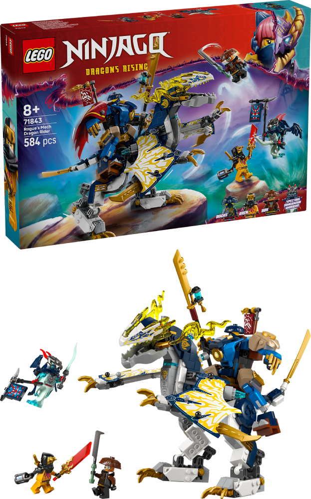 Конструктор LEGO Ninjago Розбійник: Робот-вершник на драконі (71843) - Фото 1
