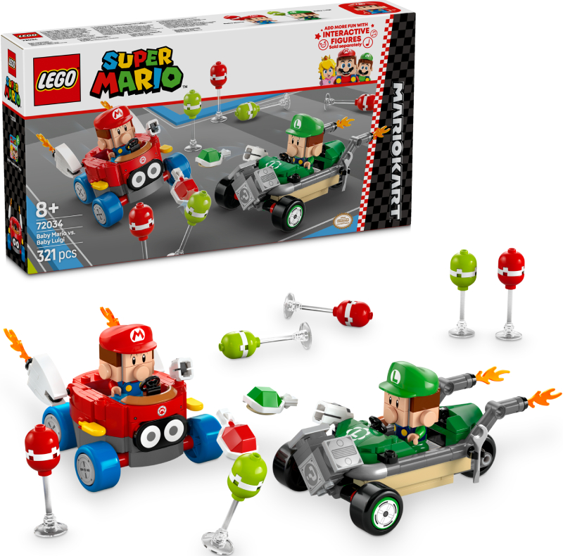 Конструктор LEGO Super Mario Mario Kart – Baby Mario vs. Baby Luigi (72034) - Фото 1