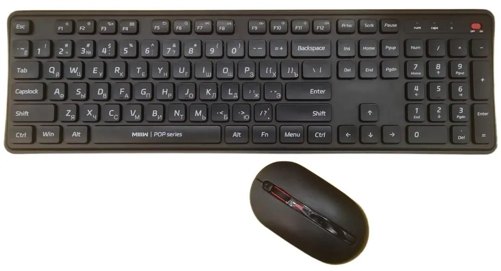 Клавиатура+мышь беспроводная Xiaomi MiiiW Keyboard and Mouse Combo Gen 3 PB03 Black (MW24PB03) UA - Фото 1