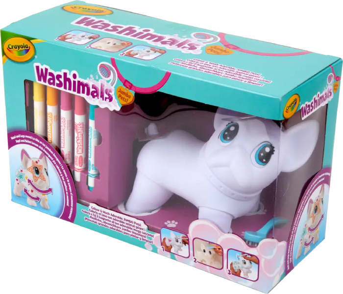 Набор для декупажа и росписи Crayola Washimals Пес-великан с фломастерами 5 шт. (74-0227) - Фото 1
