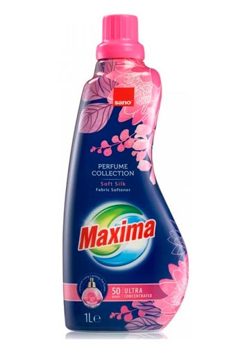 Ополаскиватель для белья Sano Суперконцентрированный смягчитель Maxima Soft Silk 1 л (7290102991433) - Фото 1