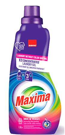 Гель для стирки Sano Maxima Mix&Wash 1.5 л (7290102992010) - Фото 1