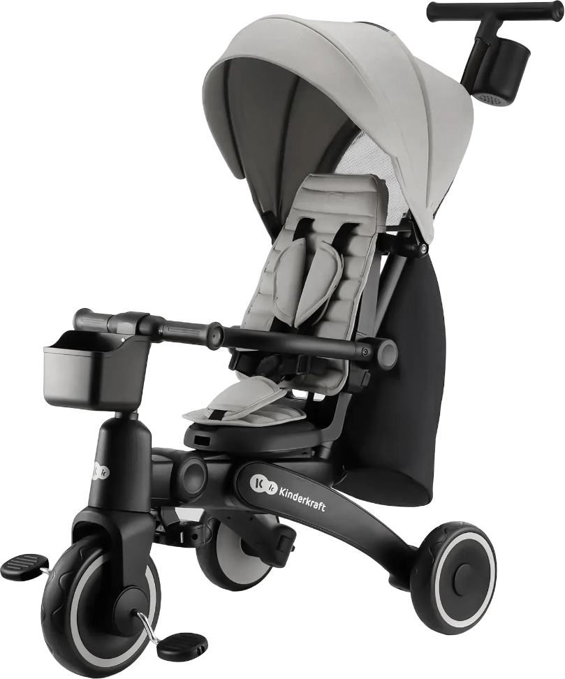 Трёхколёсный велосипед Kinderkraft Jazz 2 Grey (KRJAZZ02GRY0000) - Фото 1