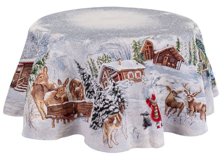 Скатерть круглая Lefard гобелен Bernard lurex 140x140 см (732-270)