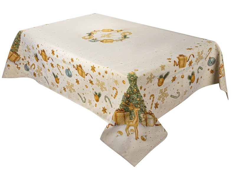 Скатертина прямокутна Lefard Різдвяна історія/Baloo Lurex 140х180 см (732-378) - Фото 1
