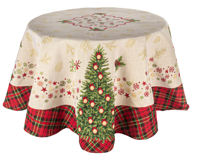 Скатертина кругла Lefard Christmas Delight 140 см (732-388) - Фото 1